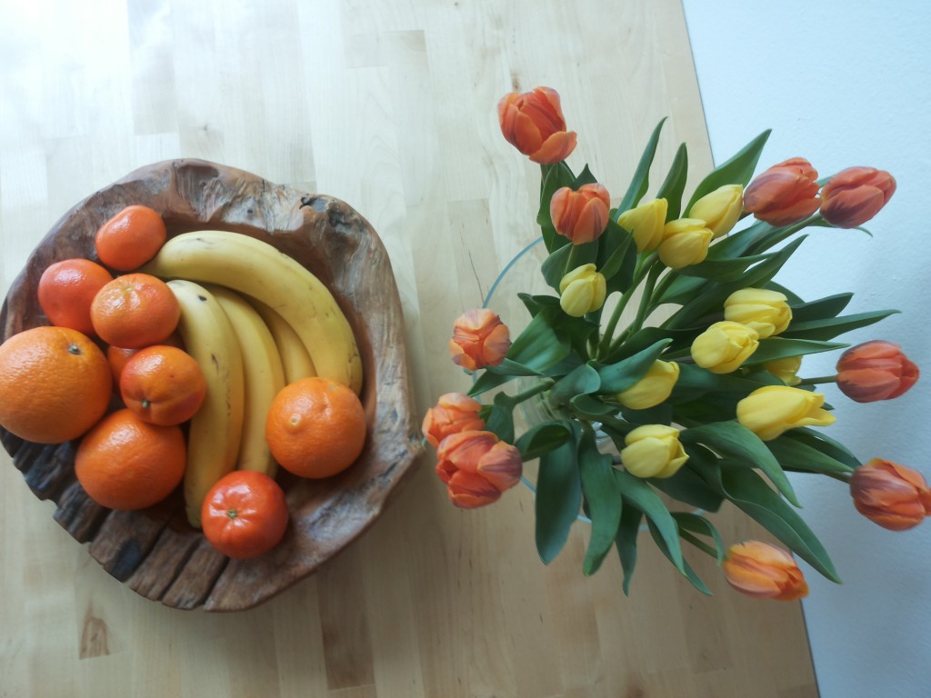 bloemen en fruit